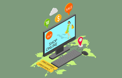 網(wǎng)上購(gòu)物線上購(gòu)物背景設(shè)計(jì)素材